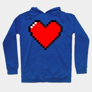 Pixelated gamer retro heart Hoodie